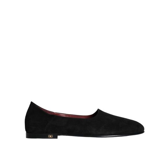 Dolce & Gabbana Black Suede Loafers Formal Slip On Men's Shoes